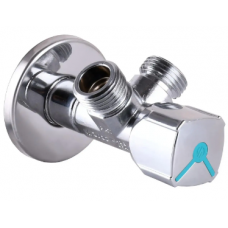 Кран кульовий кутовий подвійний Arco 1/2"х3/4"х3/4"